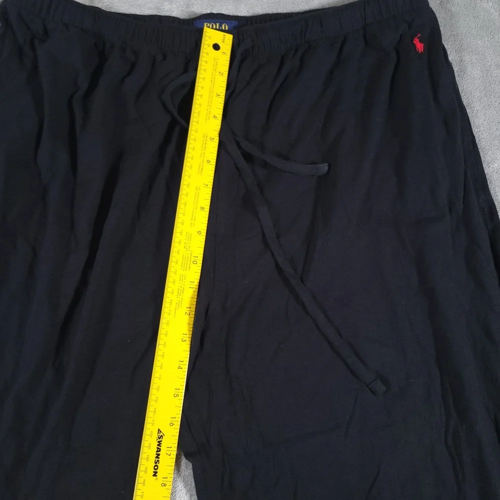 Polo Ralph Lauren Pajama Pants Mens XL Black Cotton Drawstring Loungewear Sleep